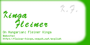 kinga fleiner business card